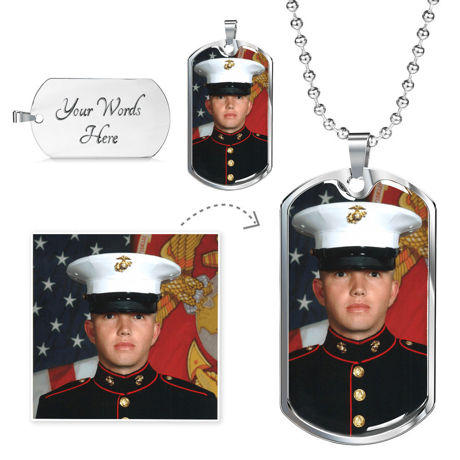 Forever Honored™ Personalized Photo Dog Tag Necklace
