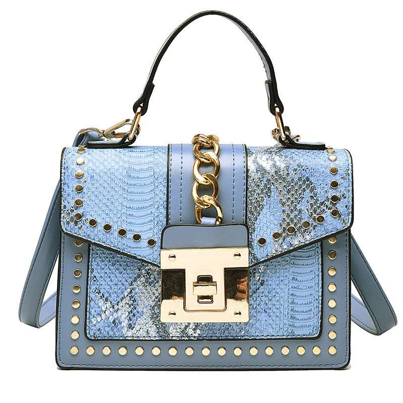 The Cross-Stitch Charm - Retro-Inspired Single-Shoulder Messenger Bag