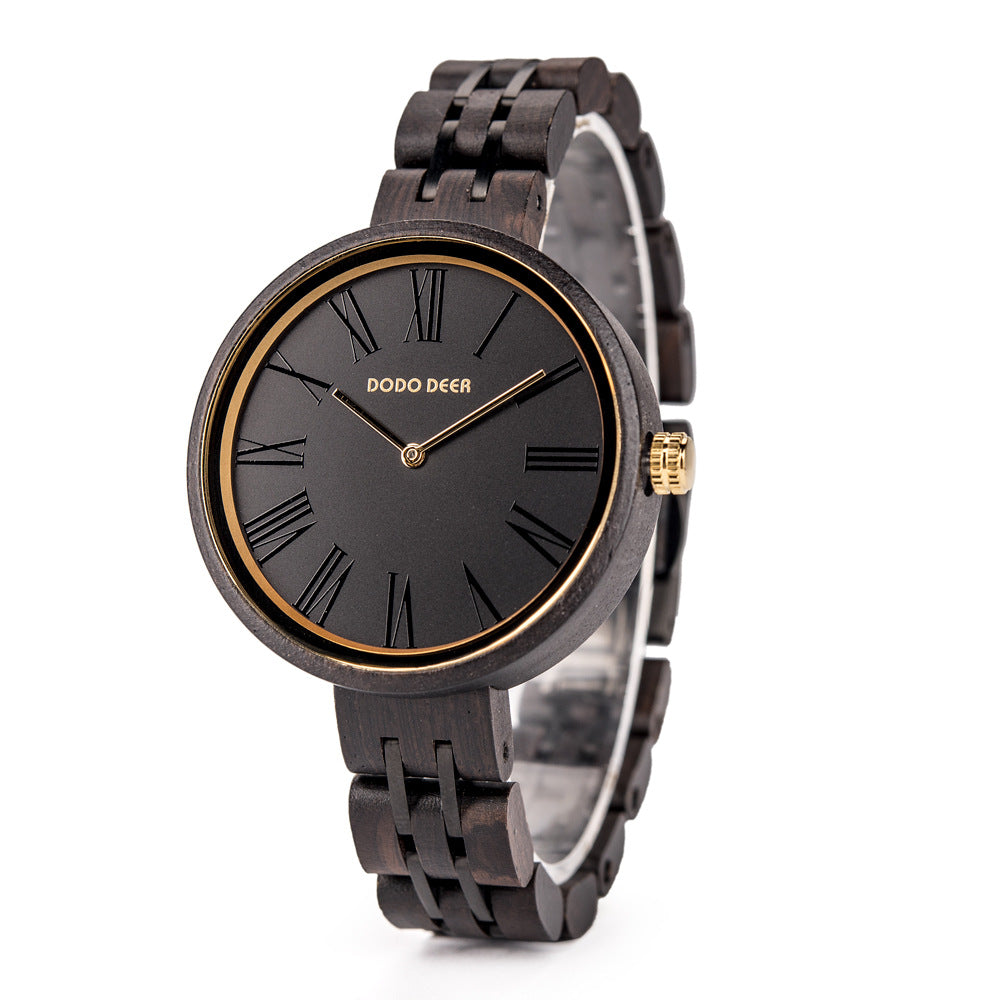 EcoStyle Maple & Ebony Wooden Watch