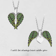 Fashion Women's Angel Wings Necklace with Heart Pendant