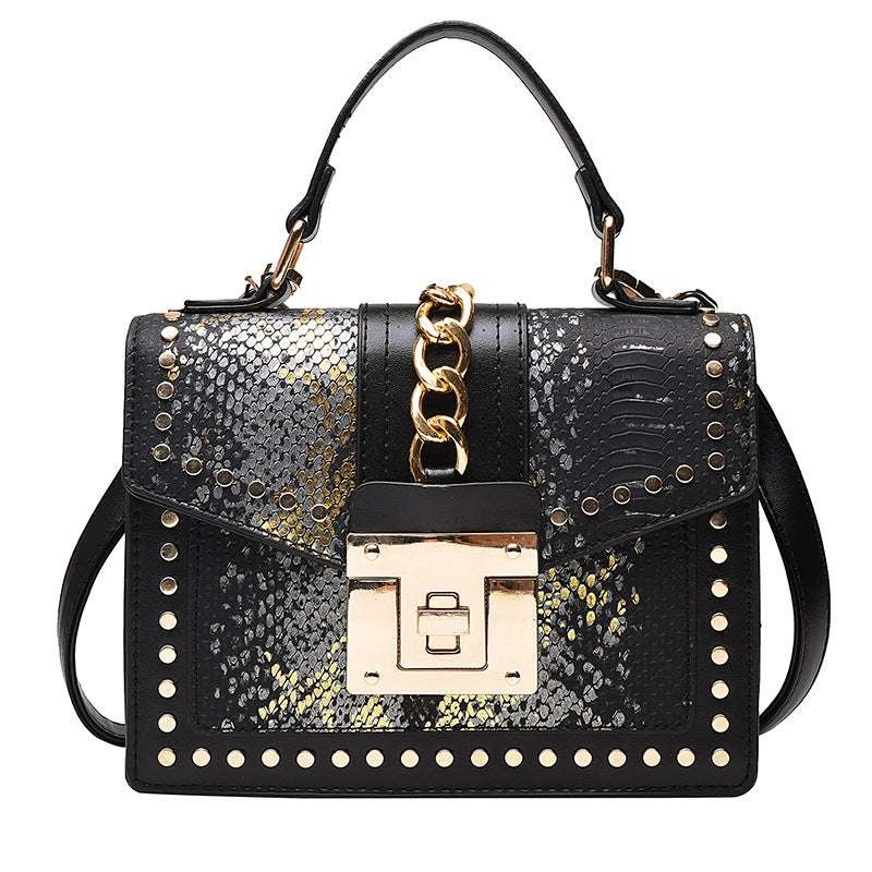 The Cross-Stitch Charm - Retro-Inspired Single-Shoulder Messenger Bag