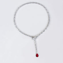 S925 Silver Snake-Shaped Necklace Set with Full Zirconia Pave