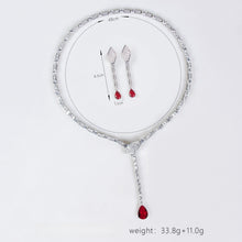S925 Silver Snake-Shaped Necklace Set with Full Zirconia Pave