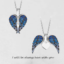 Fashion Women's Angel Wings Necklace with Heart Pendant