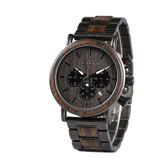 Zebra Wood Elegance Quartz Watch