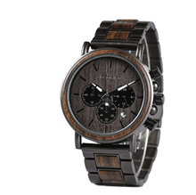 Zebra Wood Elegance Quartz Watch