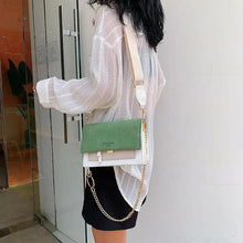 New Look Contrast Color Scrub Leather Crossbody Bags For Women And Girls Simple Chain Shoulder Bag , Purses And Handbags For Ladies