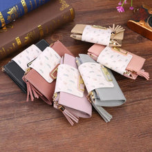 New Short PU Leather Clutch Bags Card Holder Wallet And  Small Coin Purse for Women And Girls