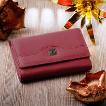 RFID Blocking Women's Leather Trifold Wallet