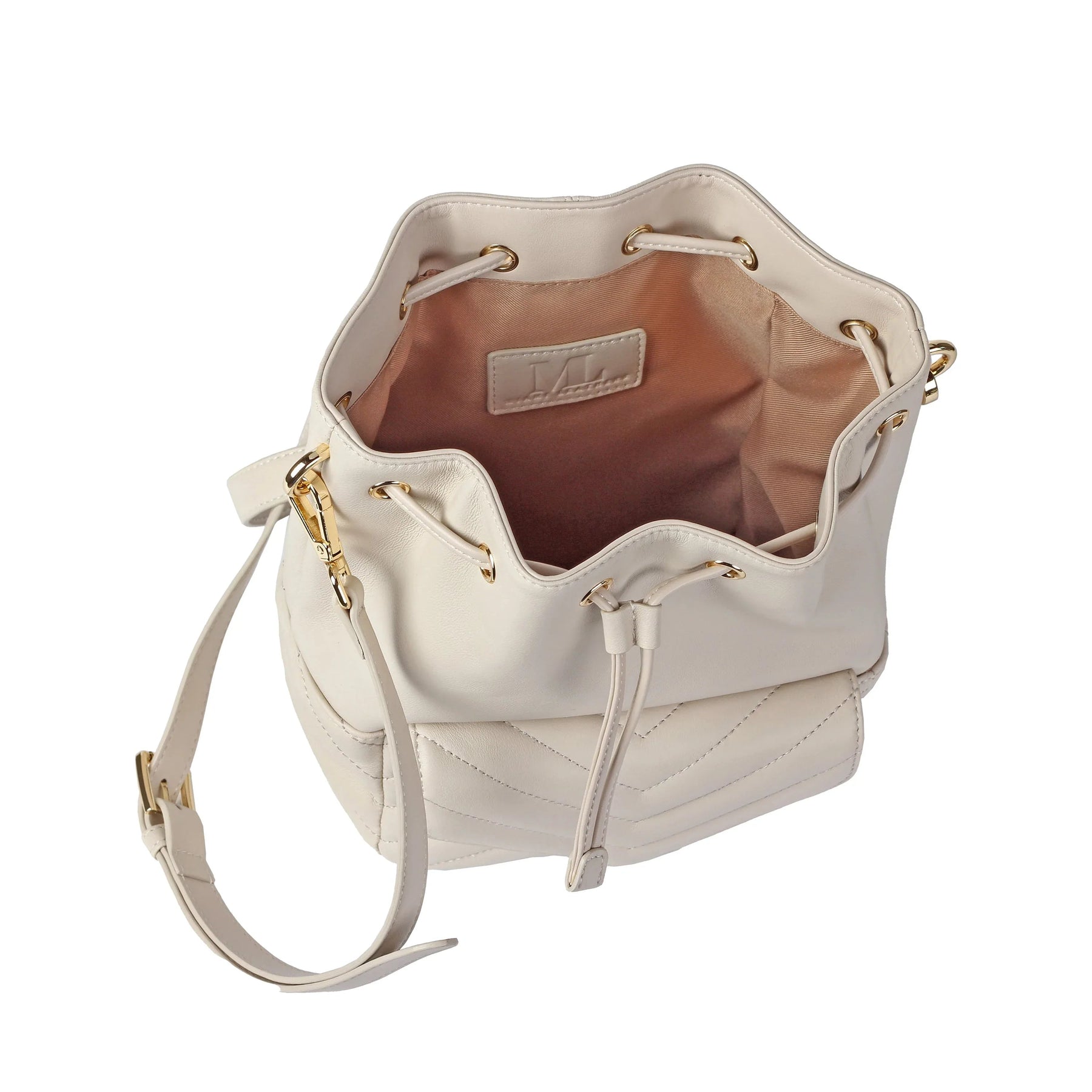 Soft Lambskin Drawstring Bucket Bag